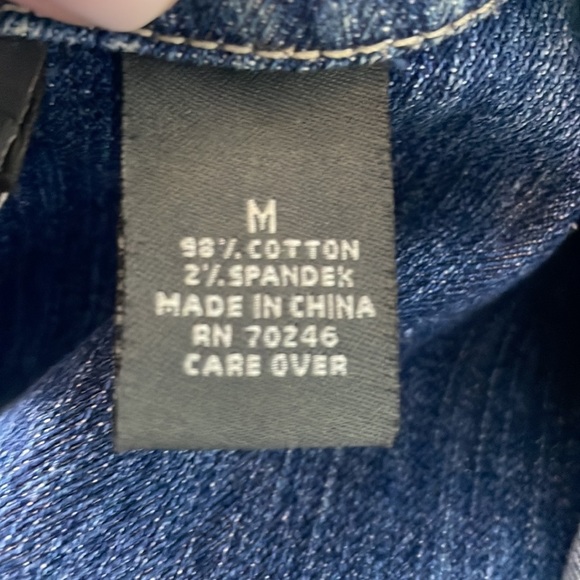 Relativity denim button up jacket cotton spandex blend size medium - Picture 5 of 12